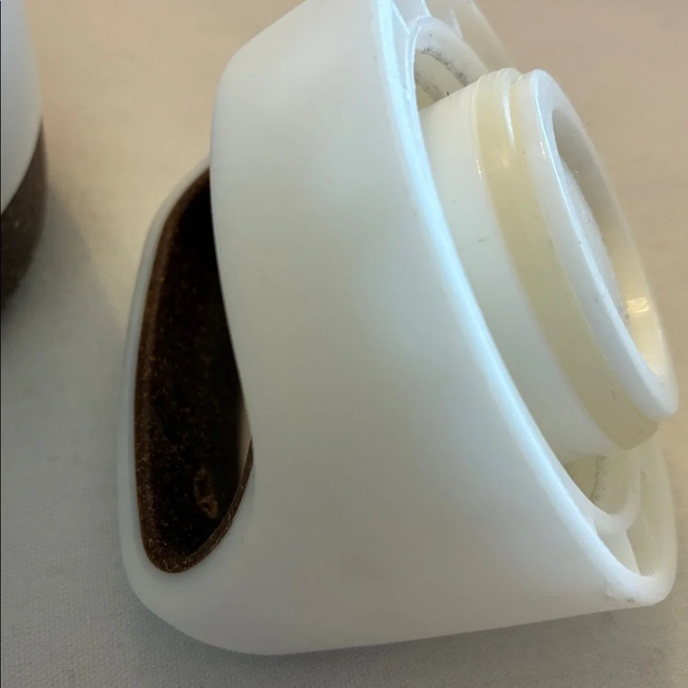 Perka White Water Bottle Recycled Cork Bottom and Top Chopra On Side Thermal